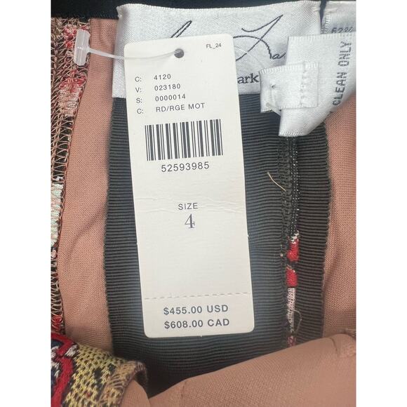 Byron Lars Beauty Mark Anthropologie Jessica Floral Pencil Skirt Size 4 NWT - Picture 7 of 12